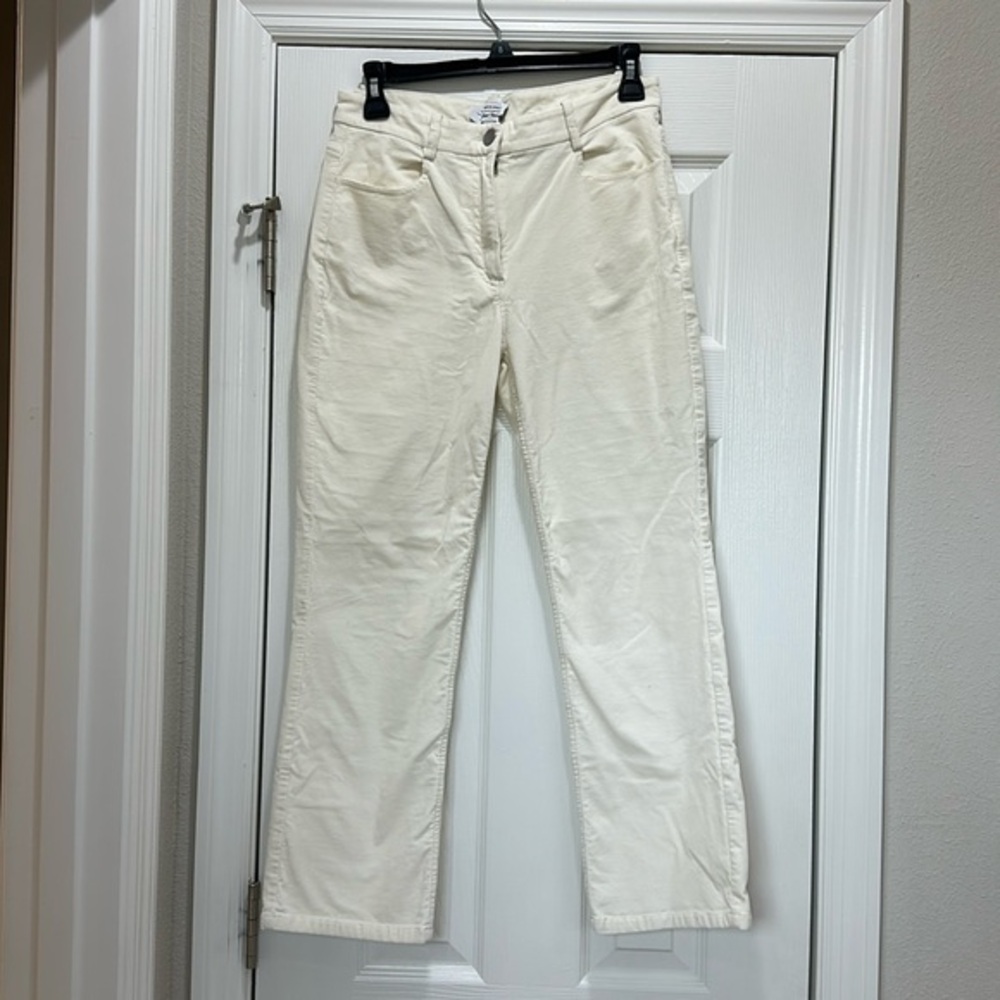 & Other Stories velvet cord wide leg pants in off white